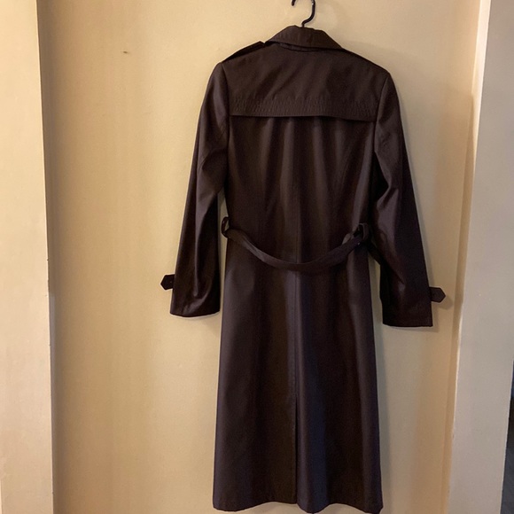 Vintage Simon Chang dark chocolate brown rain trench coat size 5/6 - Picture 8 of 10